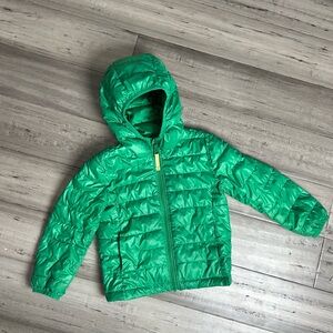 Primary Green Kids Puffer Jacket